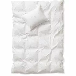 Cura Of Sweden Pussilakanasetti Puuvilla 135x200 Cm, Valkoinen / Vaaleanharmaa