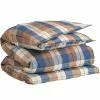 Gant Home Flannel Ruudullinen Pussilakana Tummansininen, 150x210 Cm