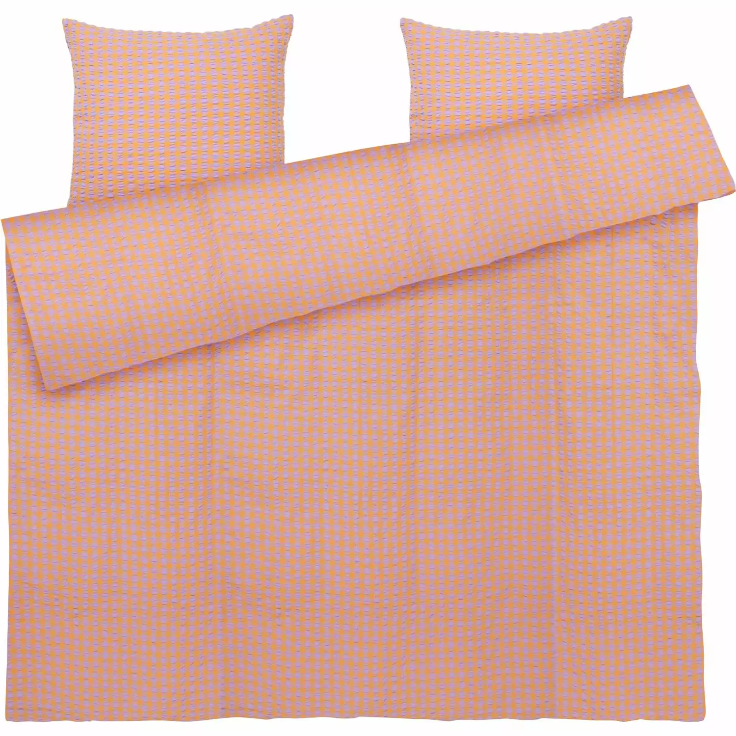 Juna Bæk&Bølge Vuodevaatteet 200x220 + 60x63 Cm, Laventelin Väriset / Persikankeltaiset