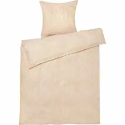 Juna Monochrome Lines Vuodevaatteet 150x210 + 50x60 Cm, Keltaiset