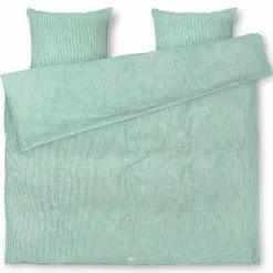 Juna Monochrome Lines Pussilakanasetti 220x220 + 50x60 Cm, Vihreä