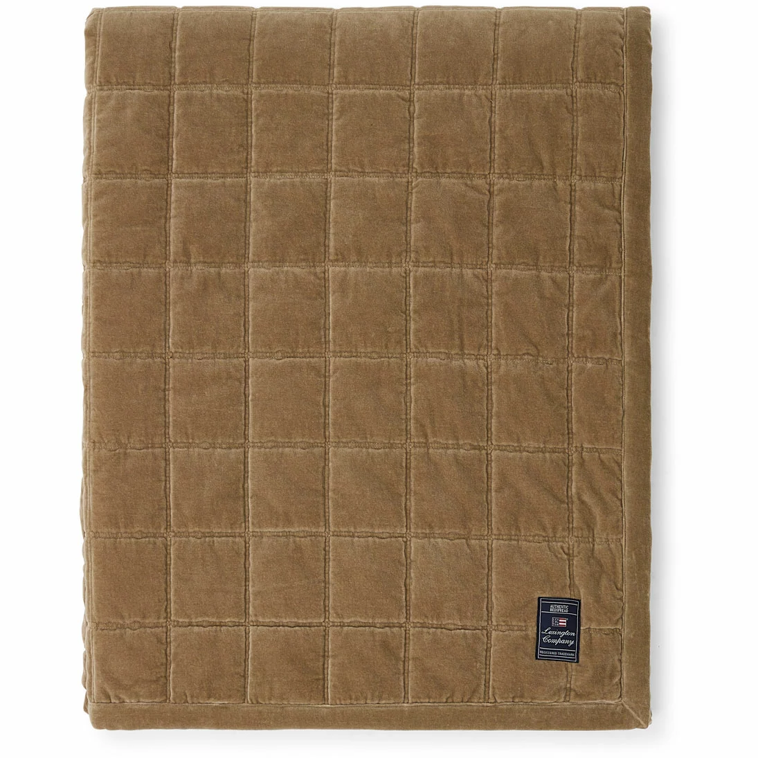 Lexington Quilted Cotton Velvet Päiväpeite 160x240 Cm, Saksanpähkinä