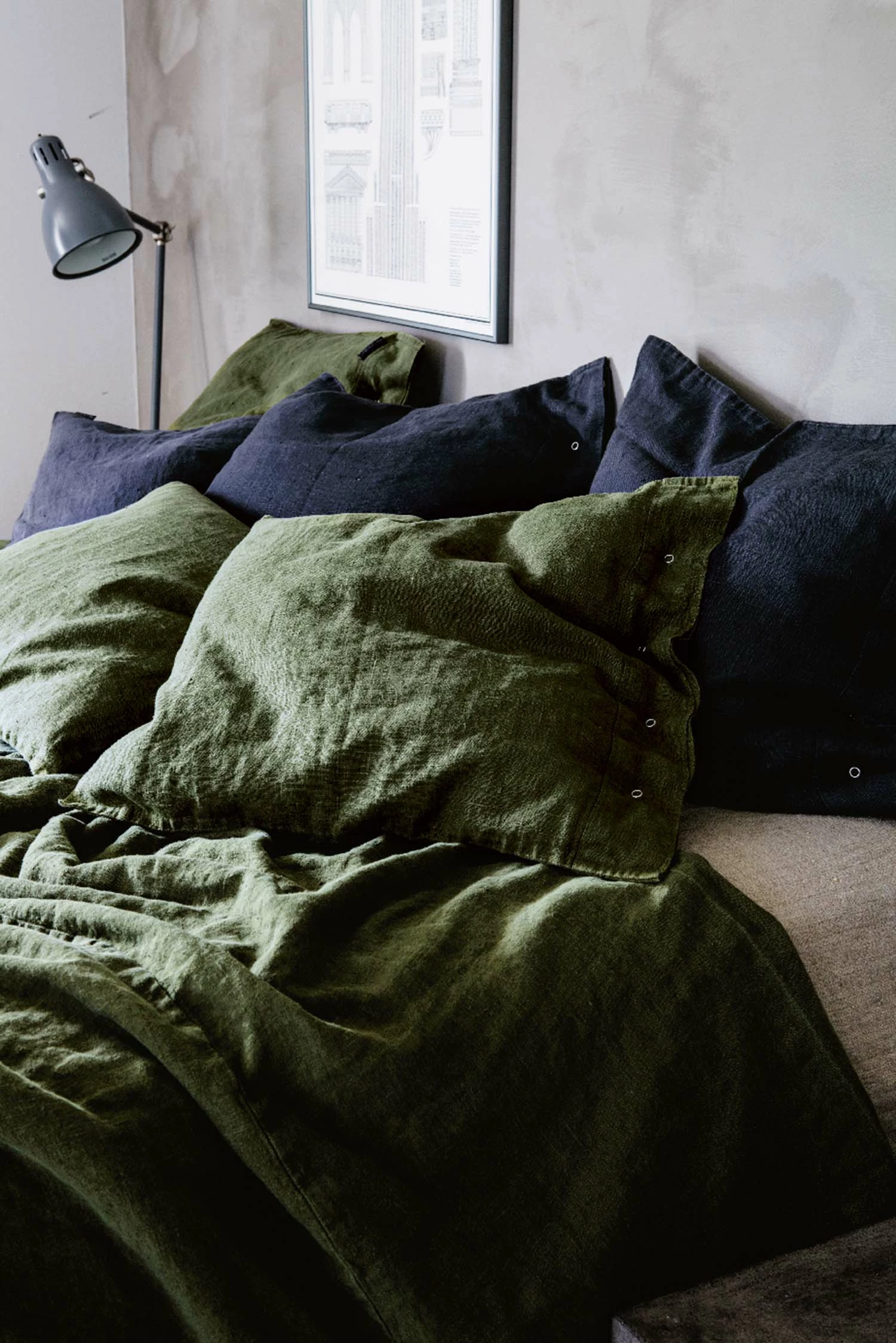 Lovely Linen Lovely Pussilakana 150x210 Cm, Jeep Green - Image 2