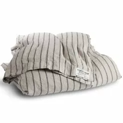 Lovely Linen Misty Pussilakana 150x210 Cm, Black Stripe